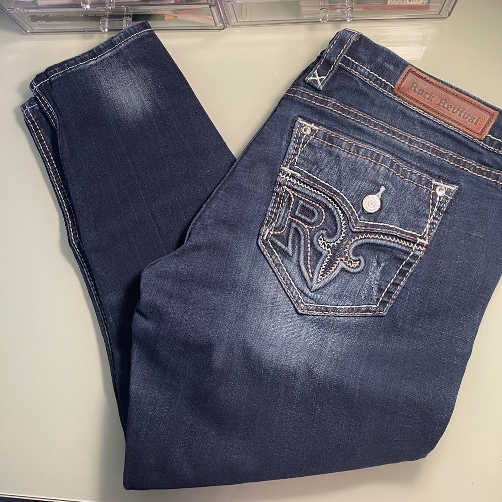 Rock Revival Women's Dark Blue Ankle Skinny